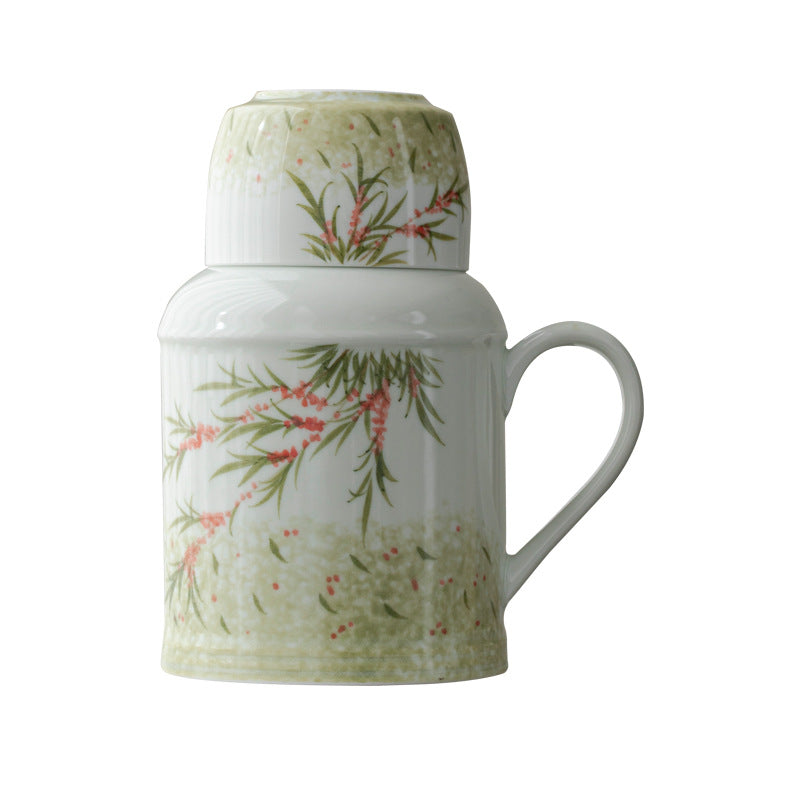 Hand-painted stewed teapot ceramic large-capacity handmade ceramic Kung Fu tea set