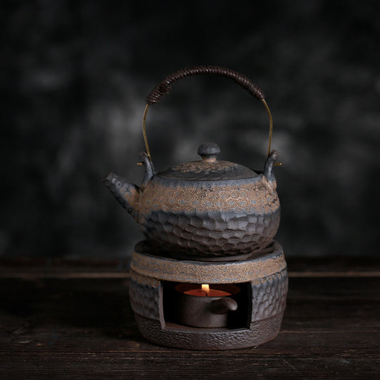 Handmade Vintage Tea Warmer, Teapot, Ceramic Kung Fu Tea Set