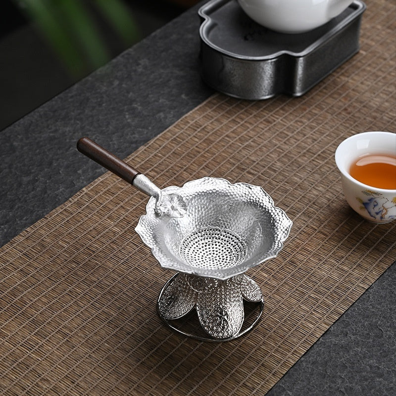 Creative Tea Strainer Tin Tea Funnel Pure Tin Tea Set