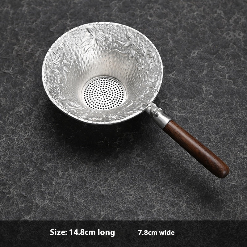 Creative Tea Strainer Tin Tea Funnel Pure Tin Tea Set