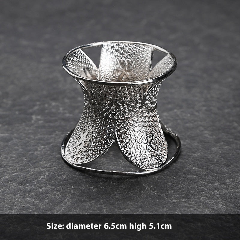 Creative Tea Strainer Tin Tea Funnel Pure Tin Tea Set