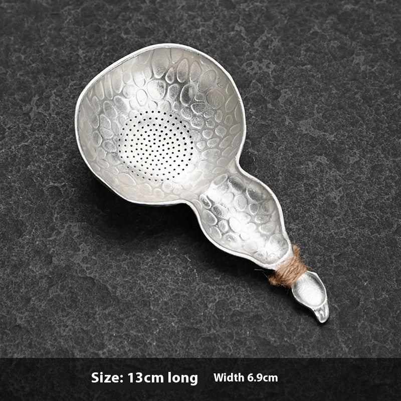 Creative Tea Strainer Tin Tea Funnel Pure Tin Tea Set